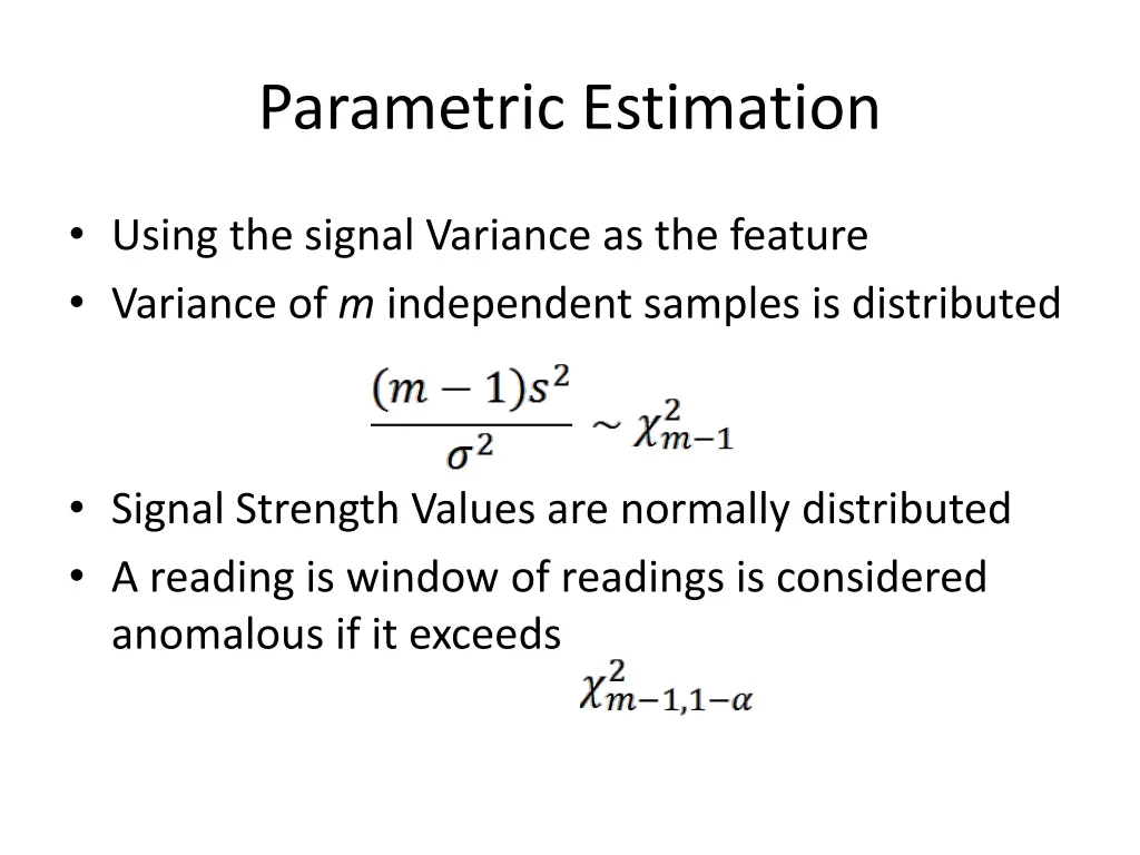 parametric estimation