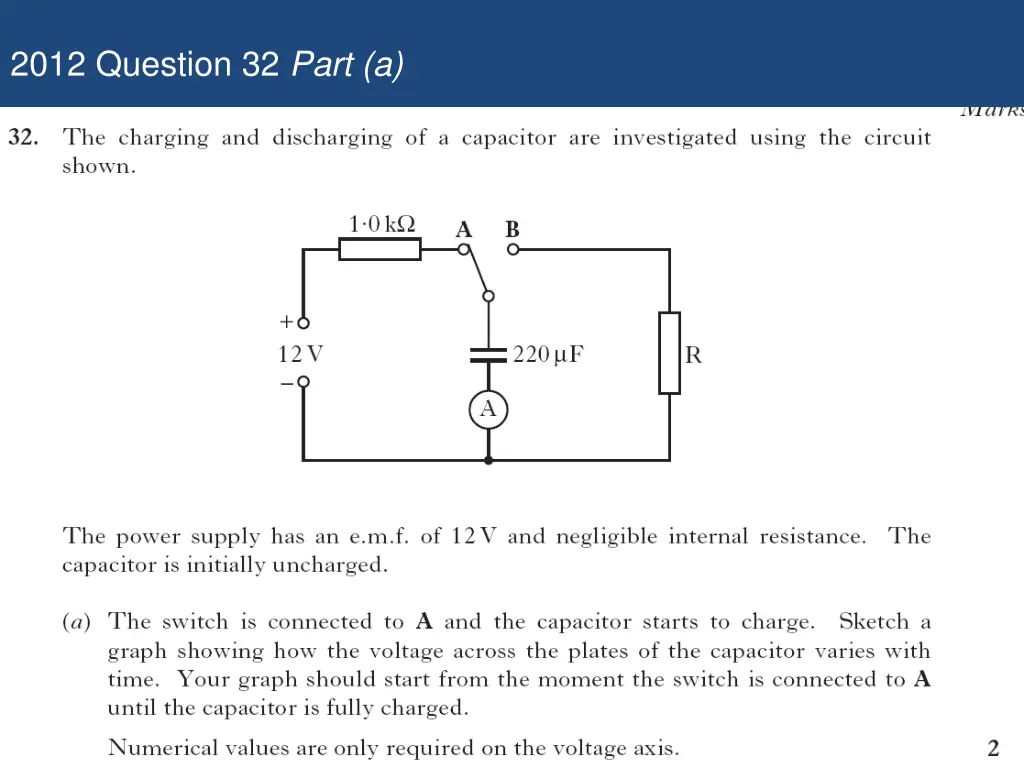 2012 question 32 part a