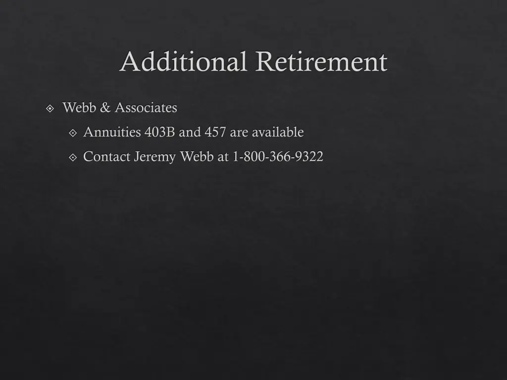 additional retirement