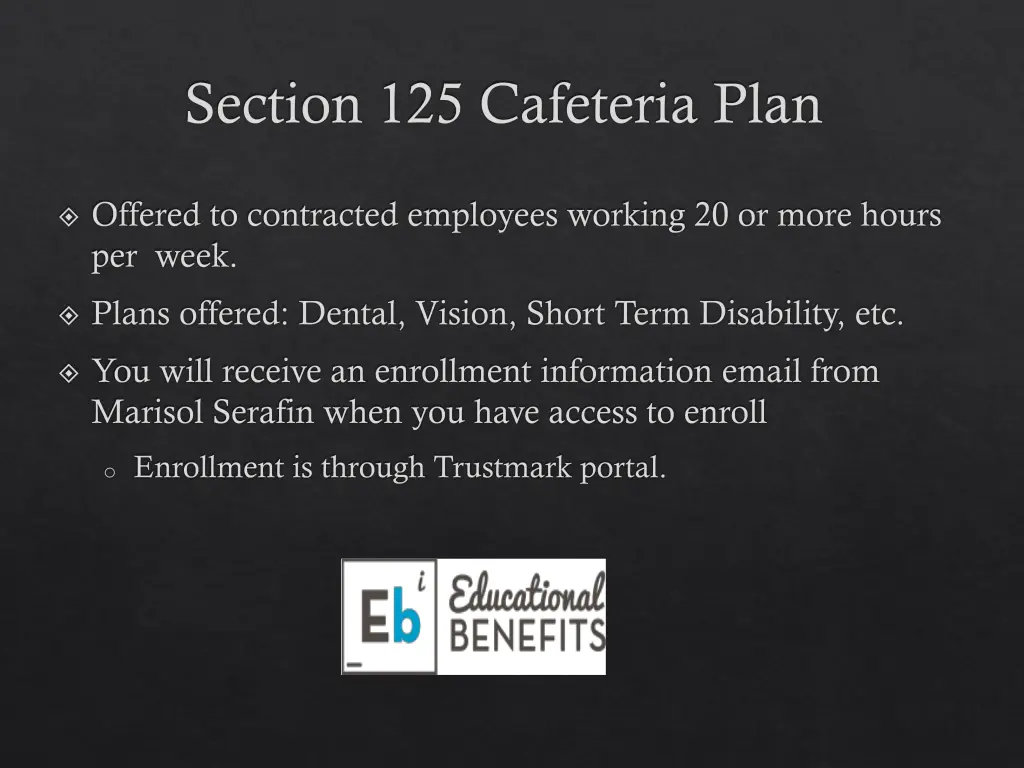 section 125 cafeteria plan