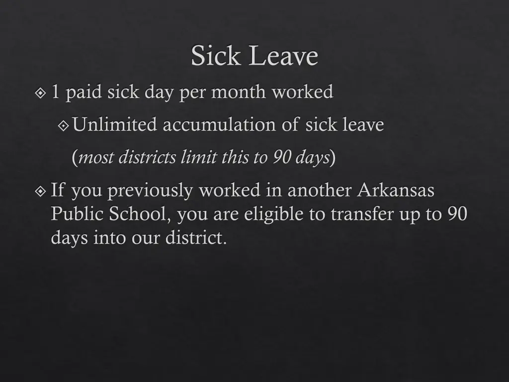 sick leave