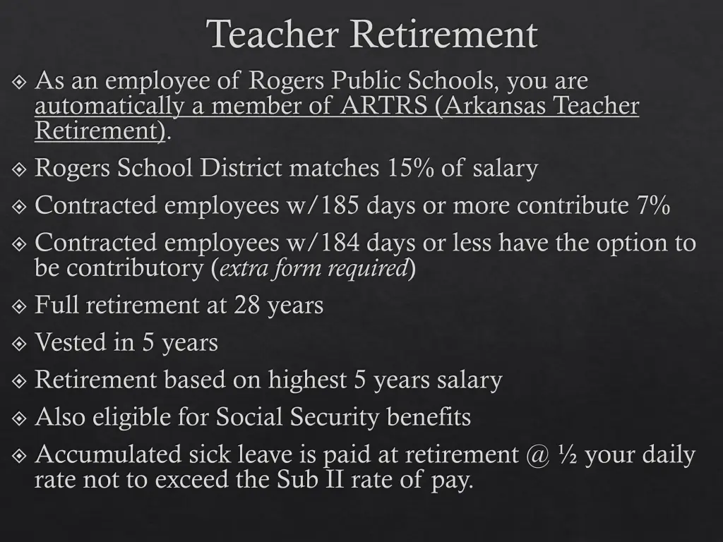 teacher retirement