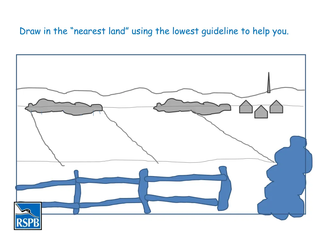 draw in the nearest land using the lowest