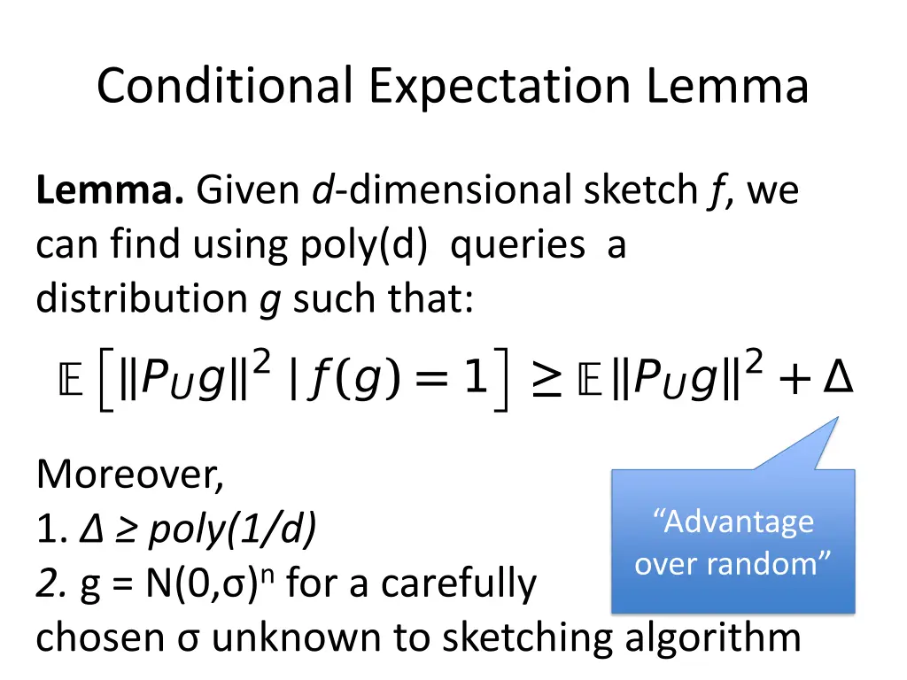 conditional expectation lemma