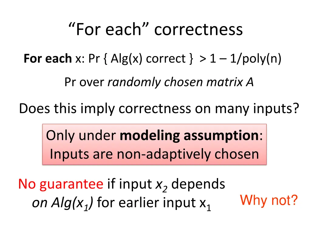 for each correctness