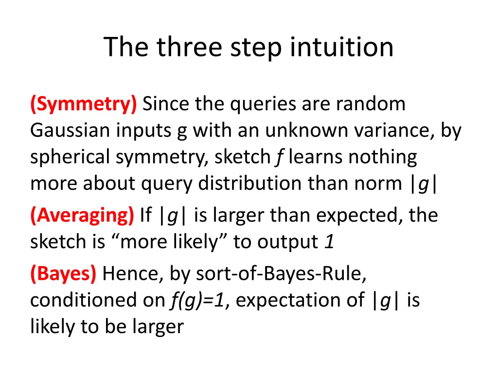 the three step intuition