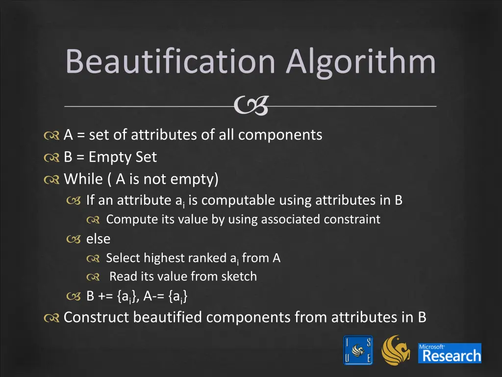 beautification algorithm