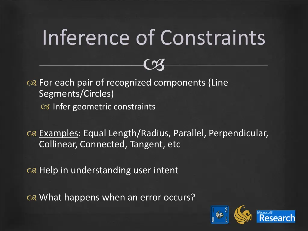 inference of constraints