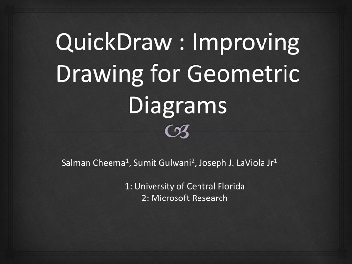 quickdraw improving drawing for geometric diagrams