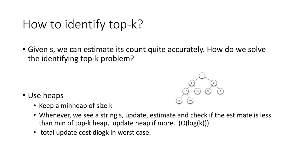 how to identify top k