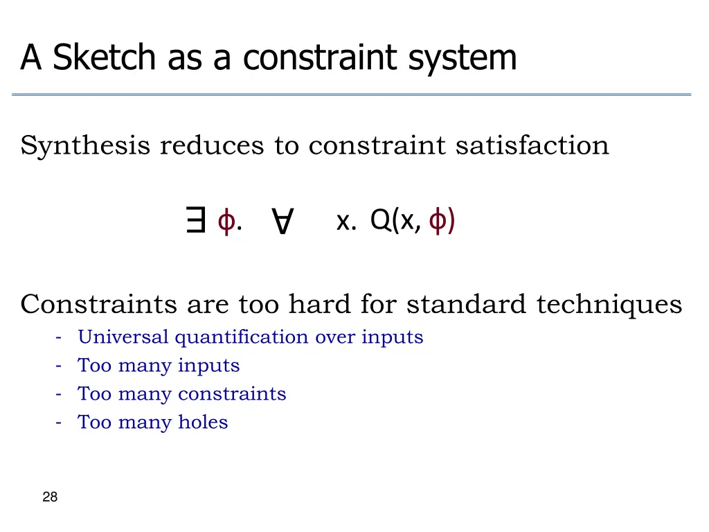 a sketch as a constraint system