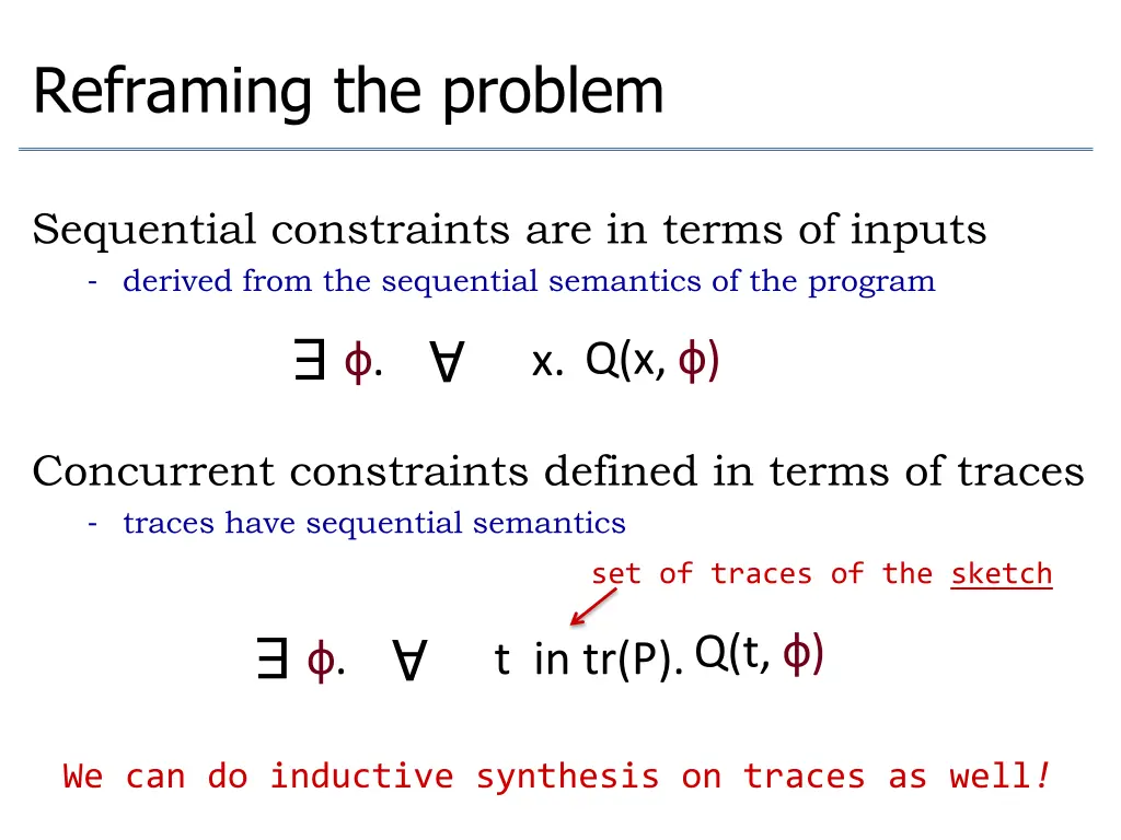 reframing the problem