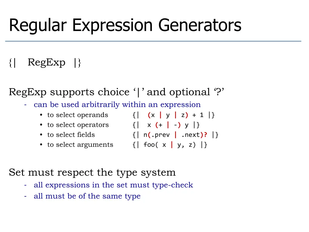 regular expression generators