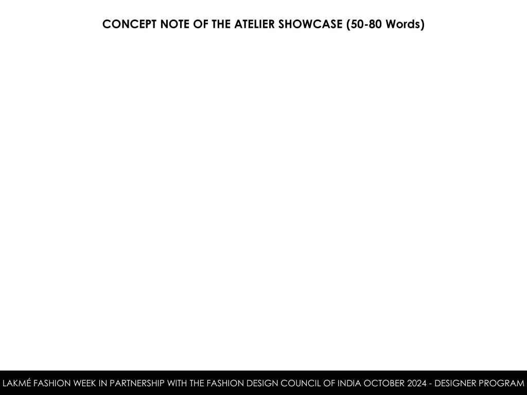 concept note of the atelier showcase 50 80 words