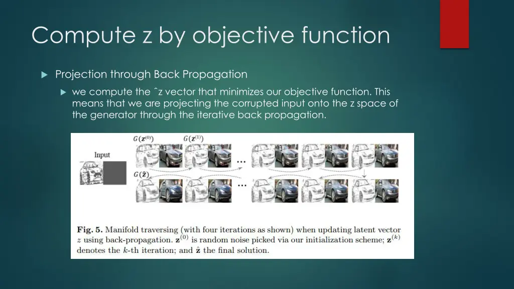 compute z by objective function 2