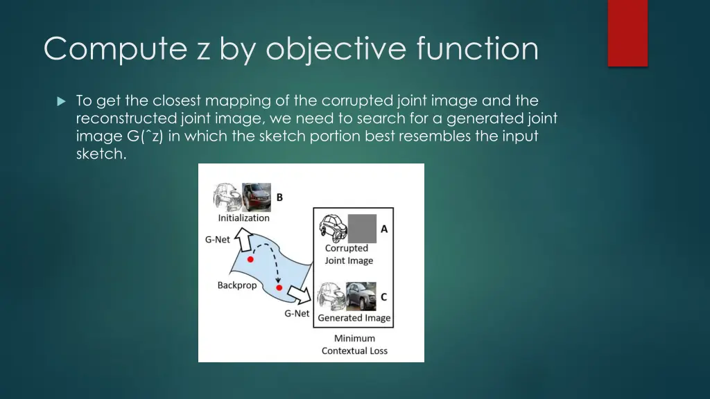 compute z by objective function