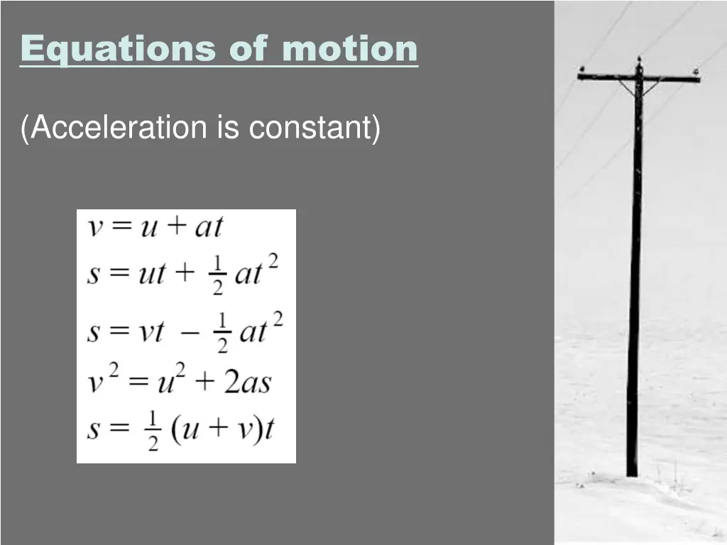 equations of motion