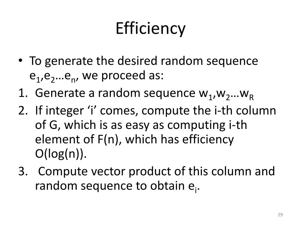 efficiency