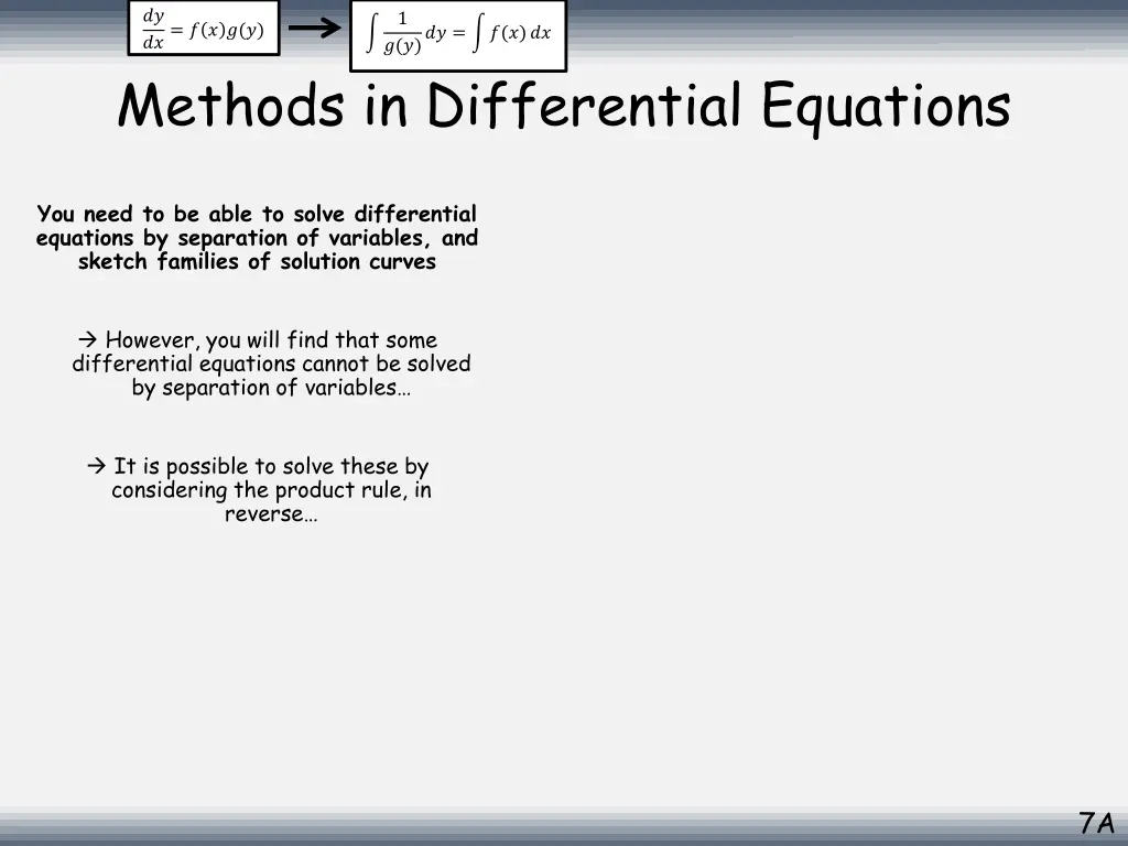 methods in differential equations 7