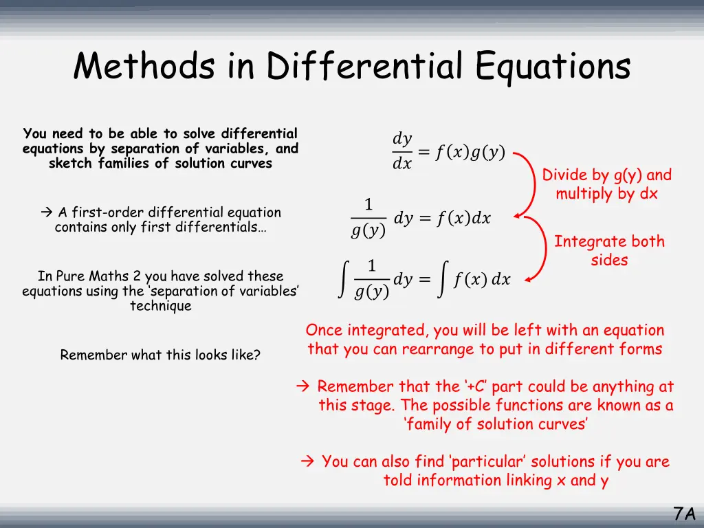 methods in differential equations