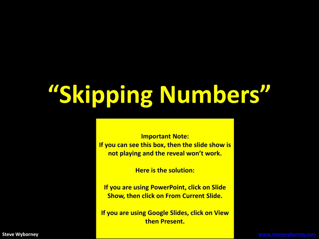 skipping numbers 2