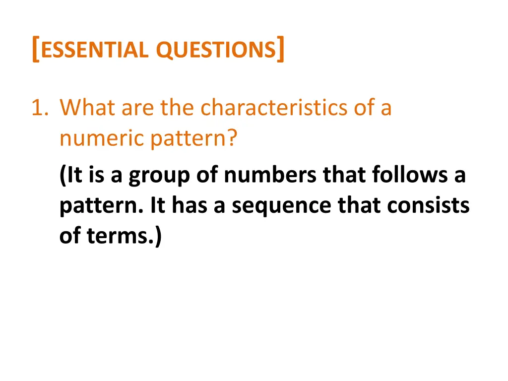 essential questions 1