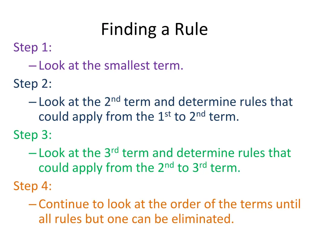 finding a rule