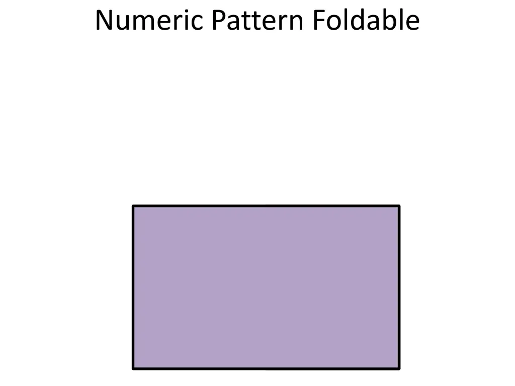 numeric pattern foldable 1