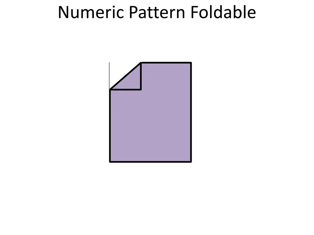 numeric pattern foldable 2