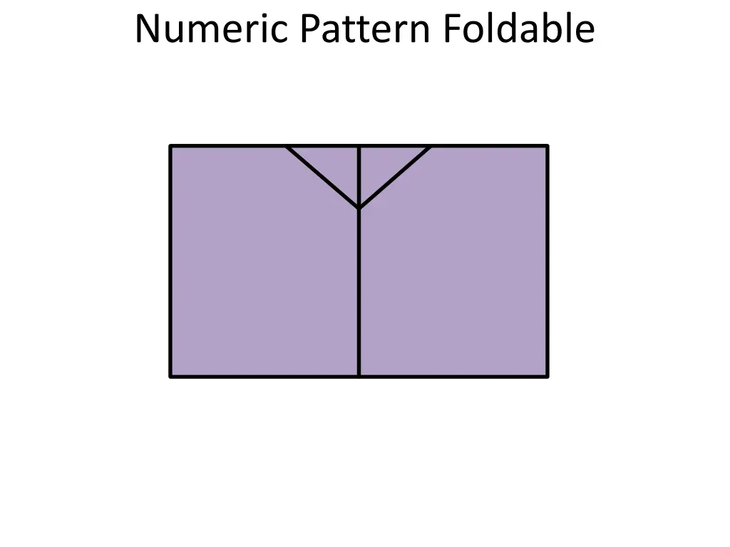 numeric pattern foldable 4