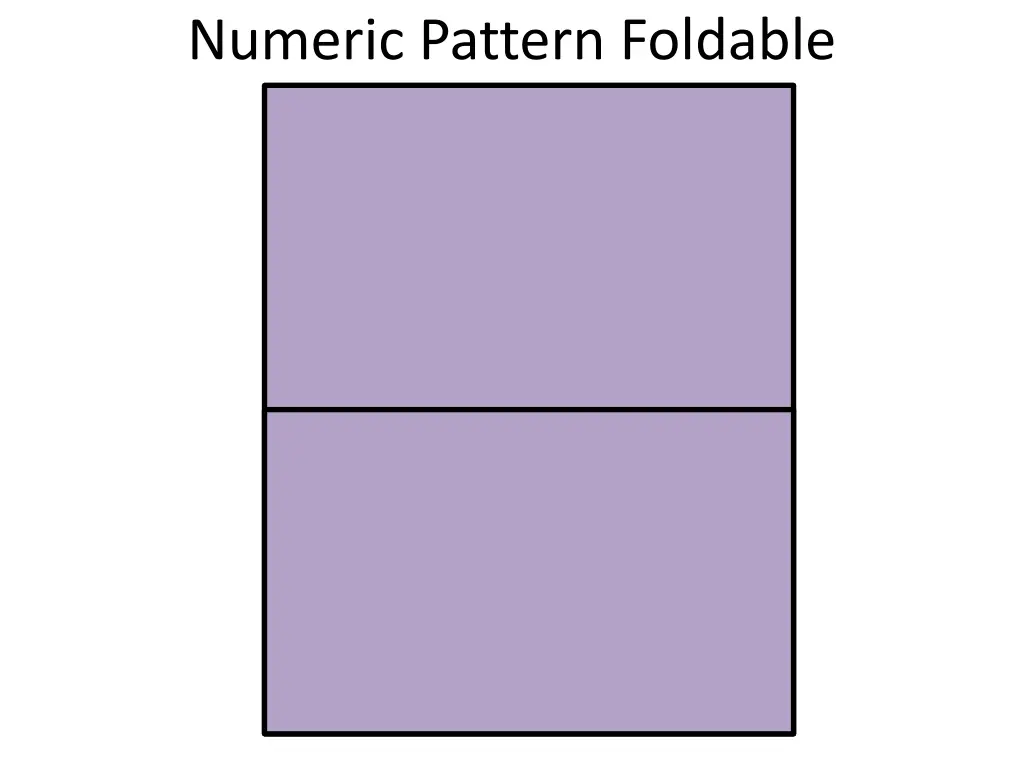 numeric pattern foldable