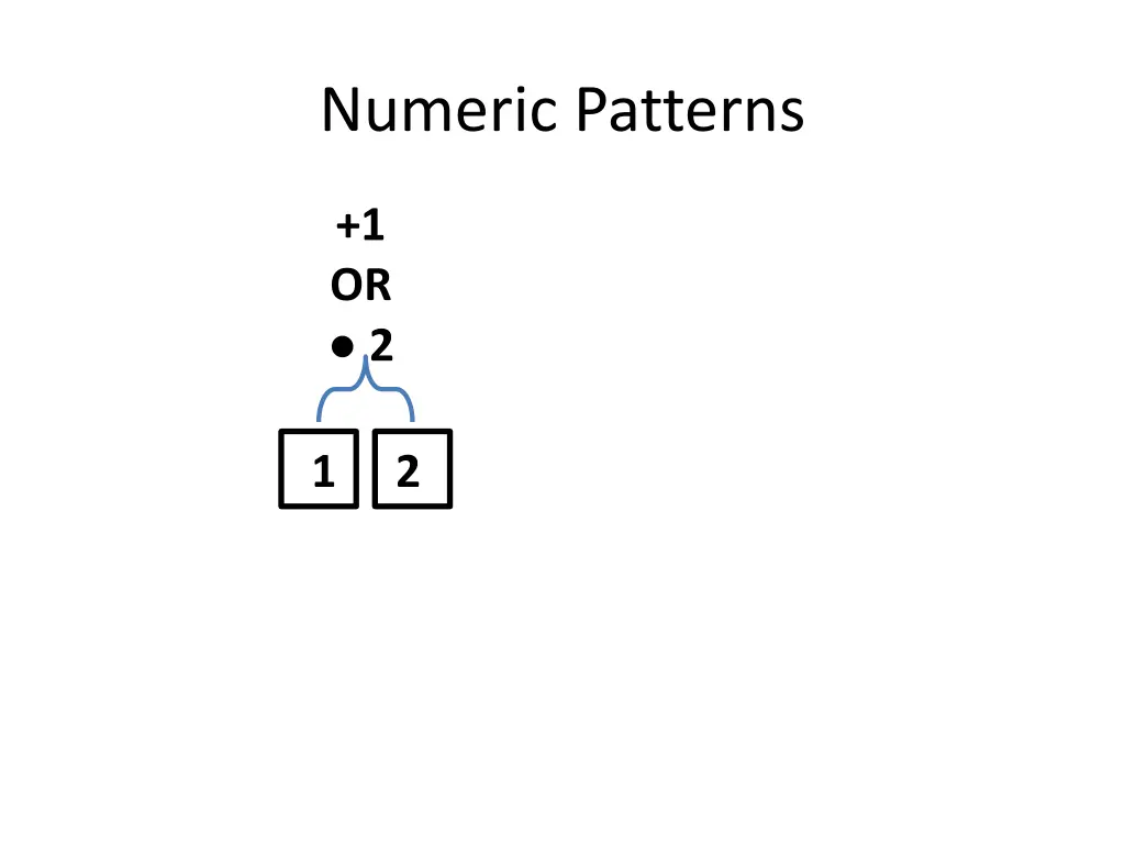 numeric patterns 1