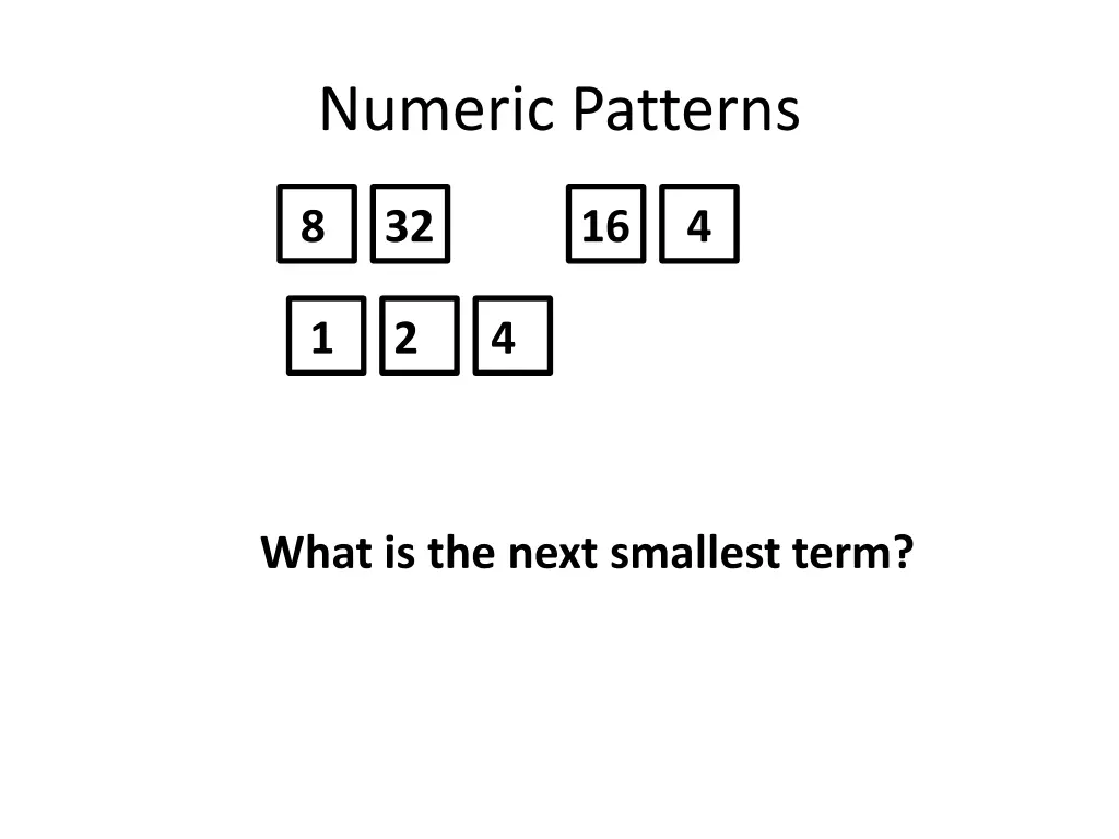 numeric patterns 2