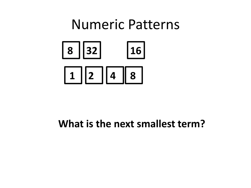 numeric patterns 4