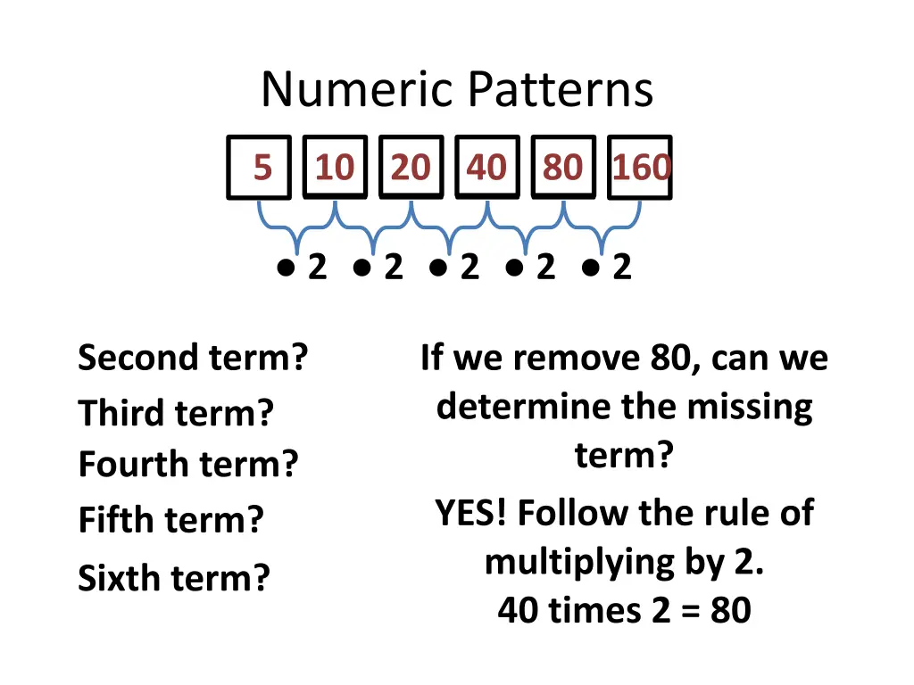 numeric patterns 7