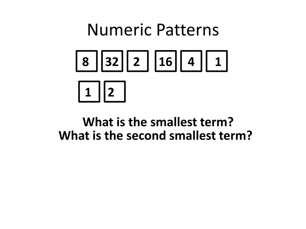 numeric patterns