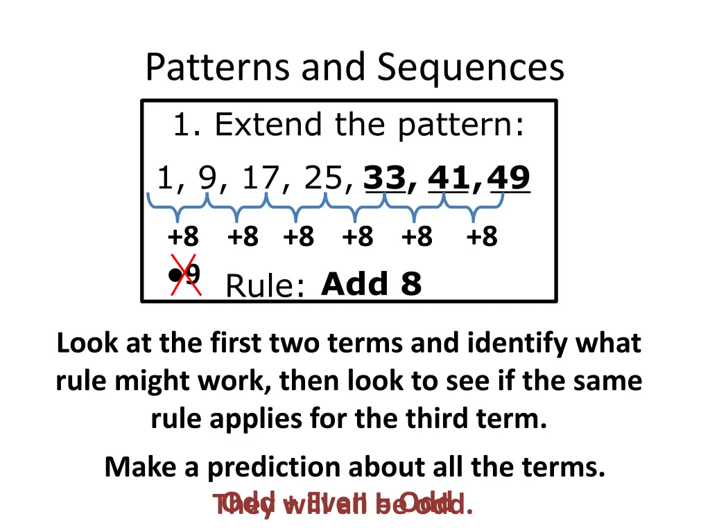 patterns and sequences 1 extend the pattern