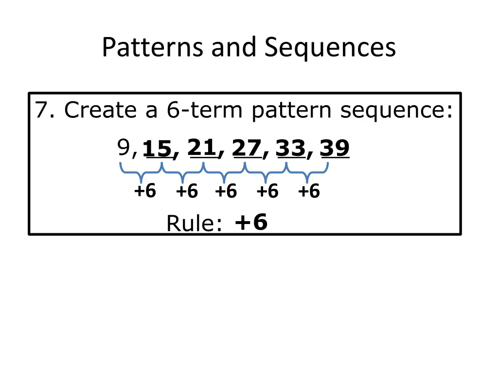 patterns and sequences 3