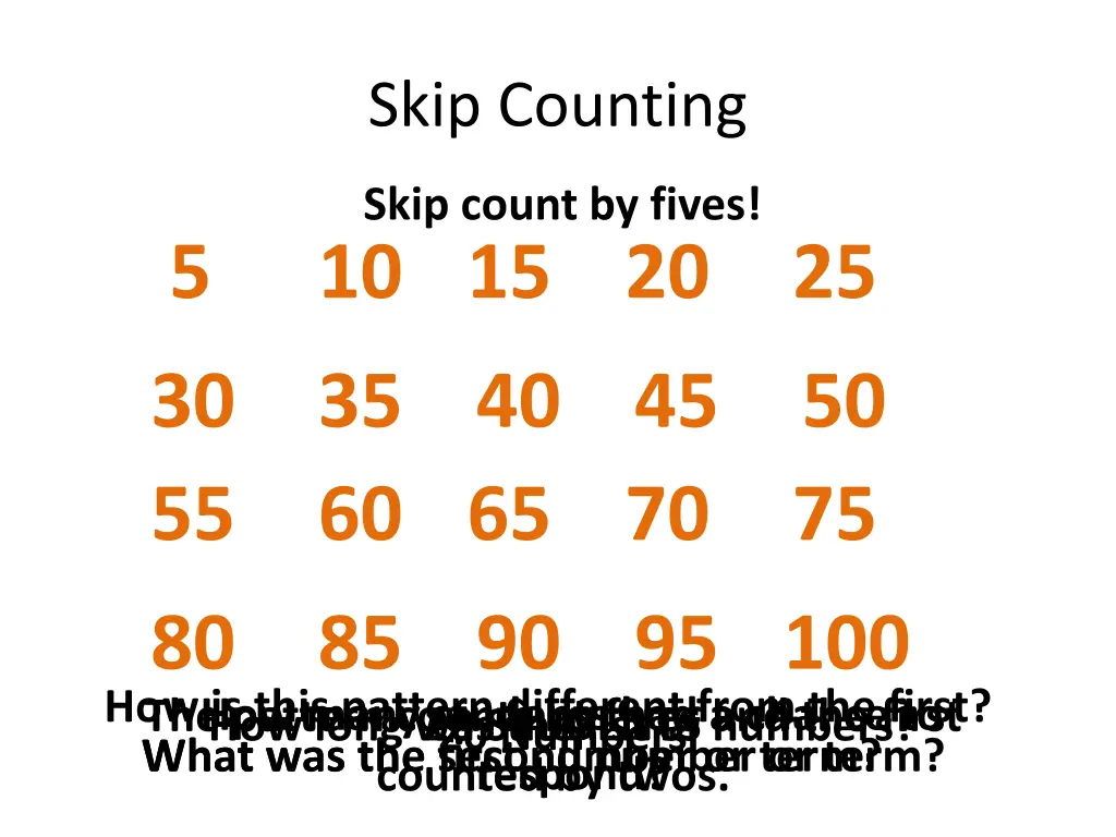 skip counting