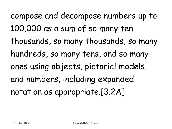 compose and decompose numbers