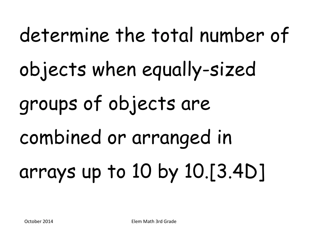 determine the total number of objects when