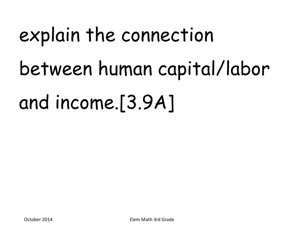 explain the connection between human capital