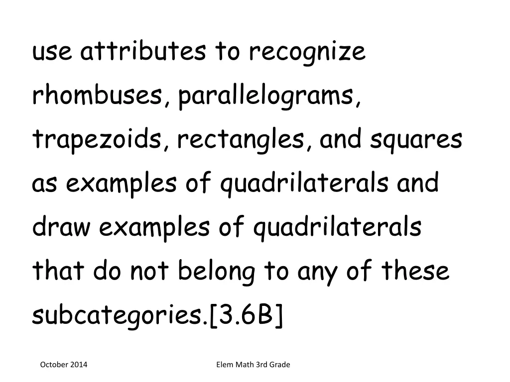 use attributes to recognize rhombuses