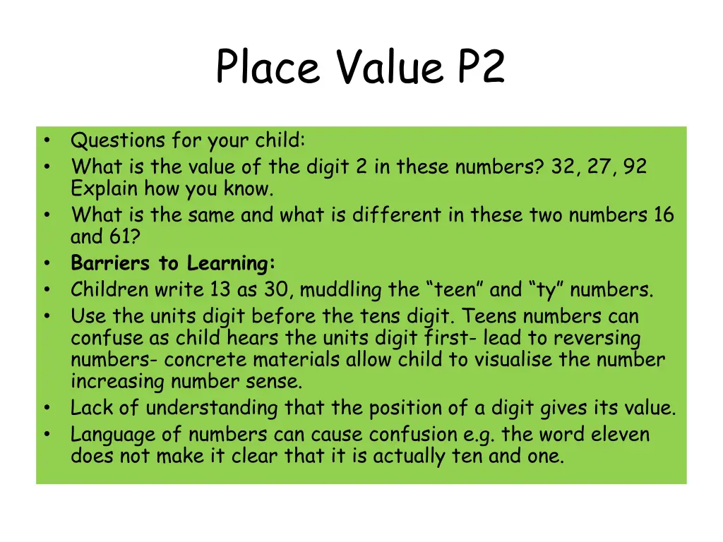 place value p2