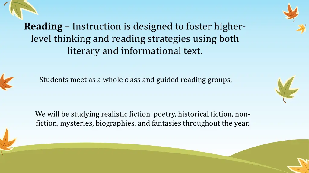 reading instruction is designed to foster higher