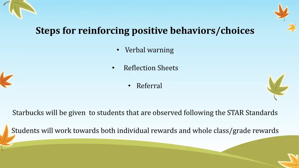 steps for reinforcing positive behaviors choices