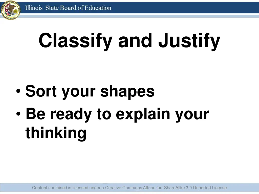 classify and justify