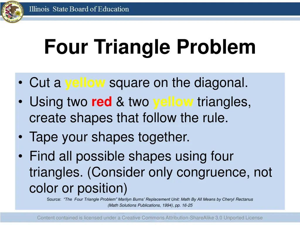 four triangle problem