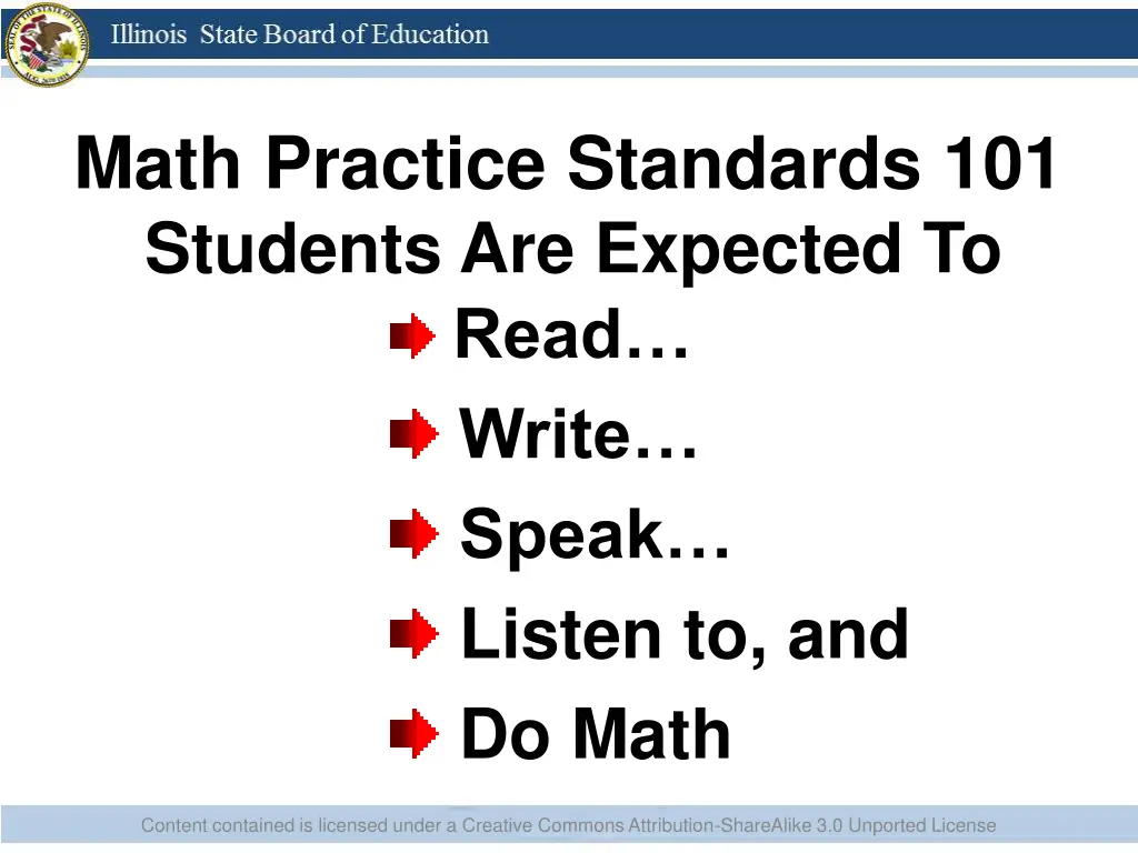 math practice standards 101 students are expected