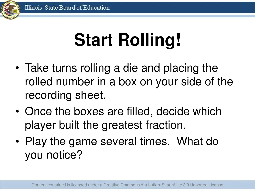 start rolling